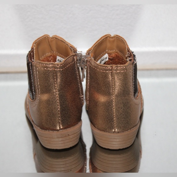 Simple Joys by Carter's Girl's Ella Chelsea Bootie Fashion Toddler Size 5 Bronze - Picture 5 of 8